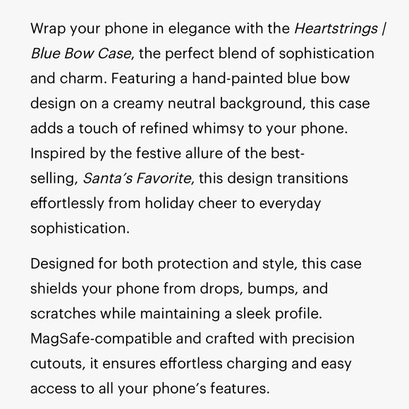 Casely Heartstrings Blue Bow Case - Picture 10 of 12